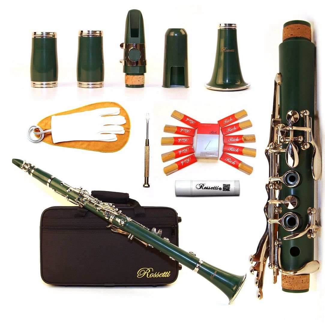 NEW Rossetti Key of Bb Student Band B Flat GREEN with Deluxe